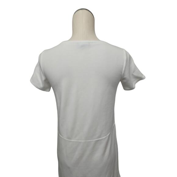 Eileen Fisher T Shirt Dress Size XXS Tencel Ponte Shift Tunic Crewneck in White - Picture 10 of 11